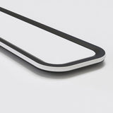 Modern Rectangular Black Flush Mount Ceiling Light 20 or 30 Inch Ultra Thin Aluminum Fixture