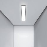 Modern Rectangular Black Flush Mount Ceiling Light 20 or 30 Inch Ultra Thin Aluminum Fixture