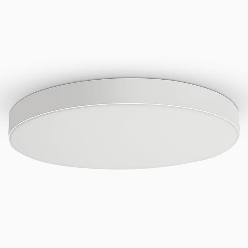 Modern 16 Inch Dimmable Round LED Flush Mount Ceiling Light with Remote in White