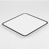 30 Inch Large Square LED Flush Mount Ceiling Light Dimmable Black Geometric Light Fixture