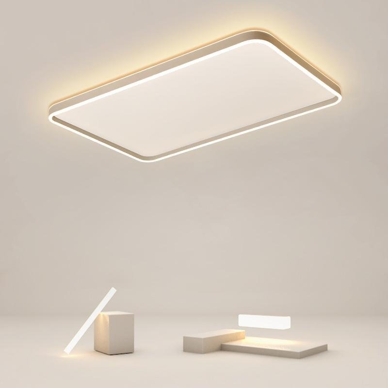 Modern Rectangular LED Flush Mount Ceiling Light for Kitchen and Dining Room