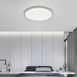 Modern White Round LED Flush Mount Ceiling Light for Bedroom and Living Room
