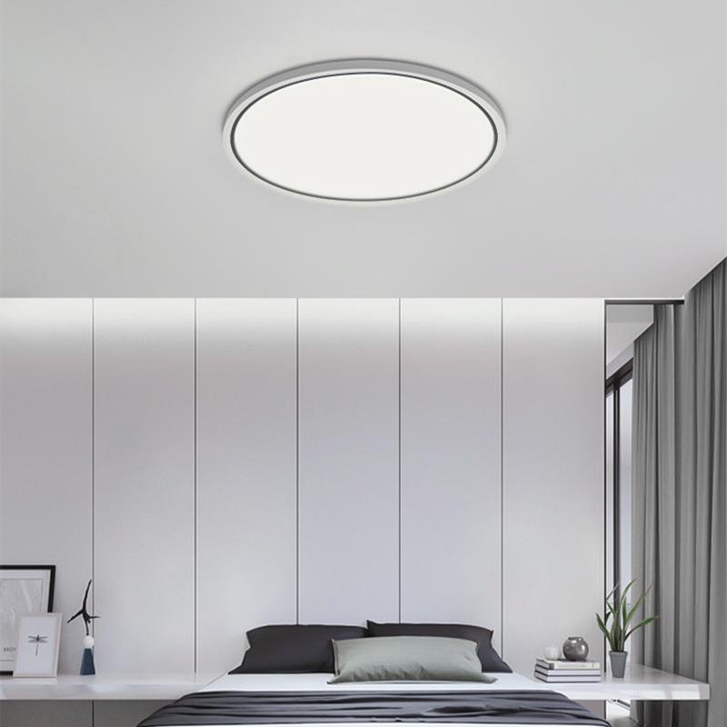 Modern White Round LED Flush Mount Ceiling Light for Bedroom and Living Room