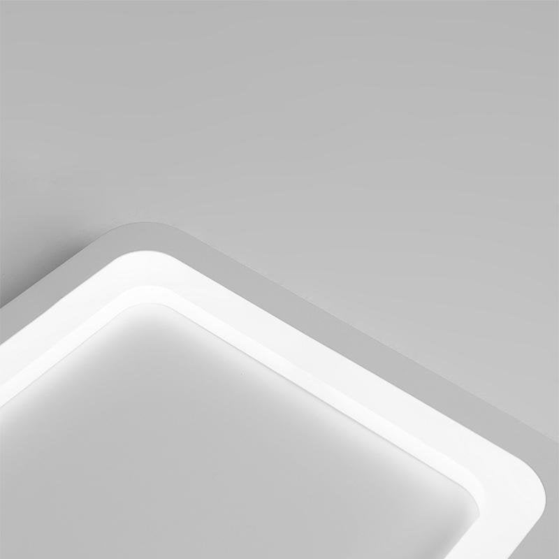 Modern Square LED Flush Mount Ceiling Light in Dark Gray for Kitchen and Dining Room