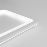 Modern Square LED Flush Mount Ceiling Light in Dark Gray for Kitchen and Dining Room