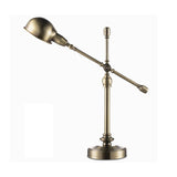 Industrial Silver Iron Dome Desk Lamp with Flexible Adjustable Arm for Home Office Study