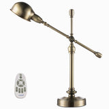 Industrial Silver Iron Dome Desk Lamp with Flexible Adjustable Arm for Home Office Study