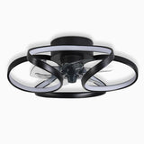 Modern Flower Design LED Flush Mount Ceiling Fan with Remote Control and 3 Speed Settings