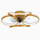 Modern Flower Design LED Flush Mount Ceiling Fan with Remote Control and 3 Speed Settings