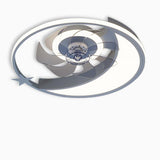 Modern Star Shaped Flush Mount Ceiling Fan with Lights and Remote Control for Kids Nursery