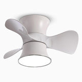 23 Inch Flush Mount Helicopter Ceiling Fan with LED Light and 6 Speeds for Kids Room
