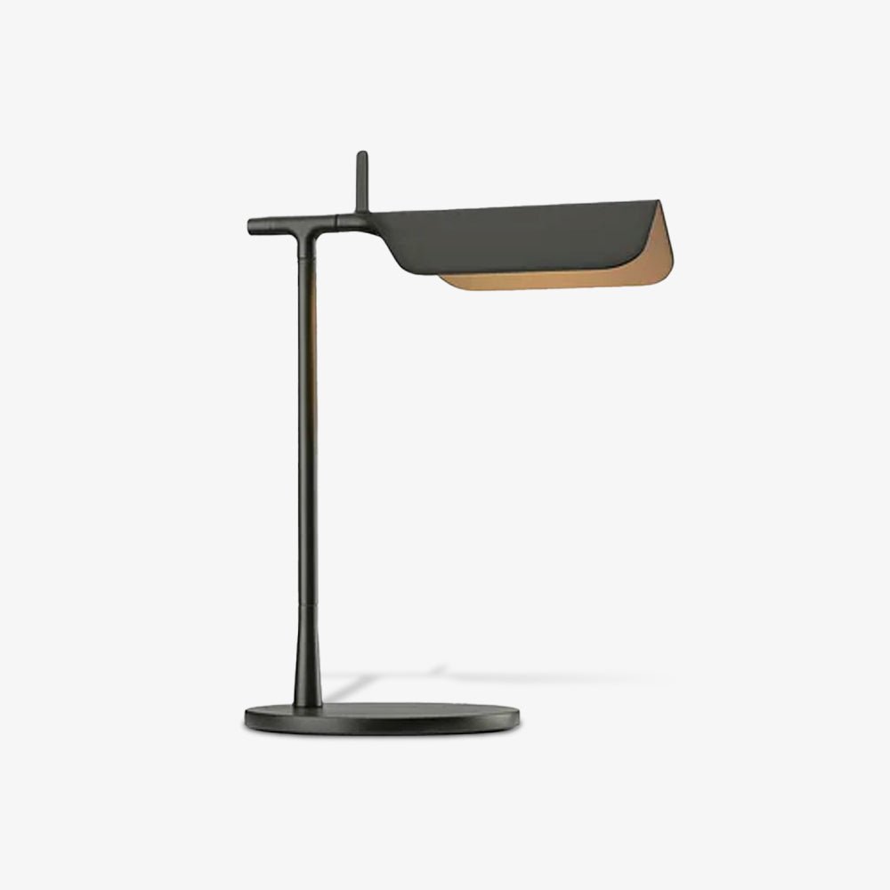 Sleek Aluminum Minimalist LED Table Lamp with Adjustable Pivoting Hood