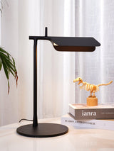 Sleek Aluminum Minimalist LED Table Lamp with Adjustable Pivoting Hood