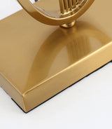 Modern Copper Metal Table Lamp with White Linen Shade for Bedroom and Office