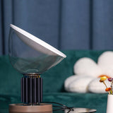 Radar Industrial Blown Glass Table Lamp with Adjustable Aluminum Reflector