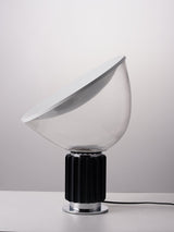 Radar Industrial Blown Glass Table Lamp with Adjustable Aluminum Reflector
