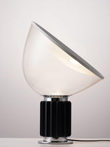 Radar Industrial Blown Glass Table Lamp with Adjustable Aluminum Reflector