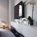 Radar Industrial Blown Glass Table Lamp with Adjustable Aluminum Reflector
