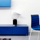 Radar Industrial Blown Glass Table Lamp with Adjustable Aluminum Reflector