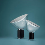 Radar Industrial Blown Glass Table Lamp with Adjustable Aluminum Reflector
