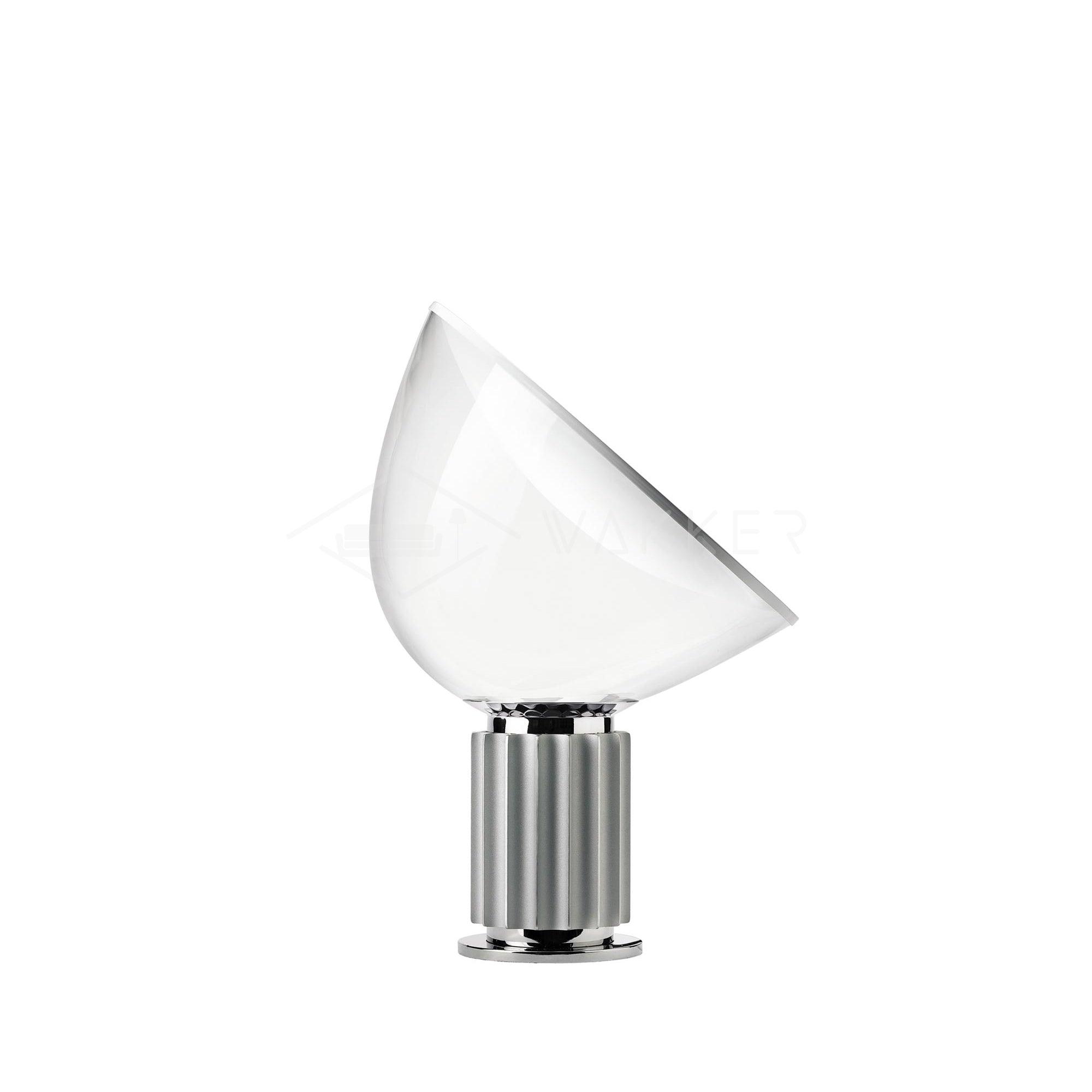 Radar Industrial Blown Glass Table Lamp with Adjustable Aluminum Reflector
