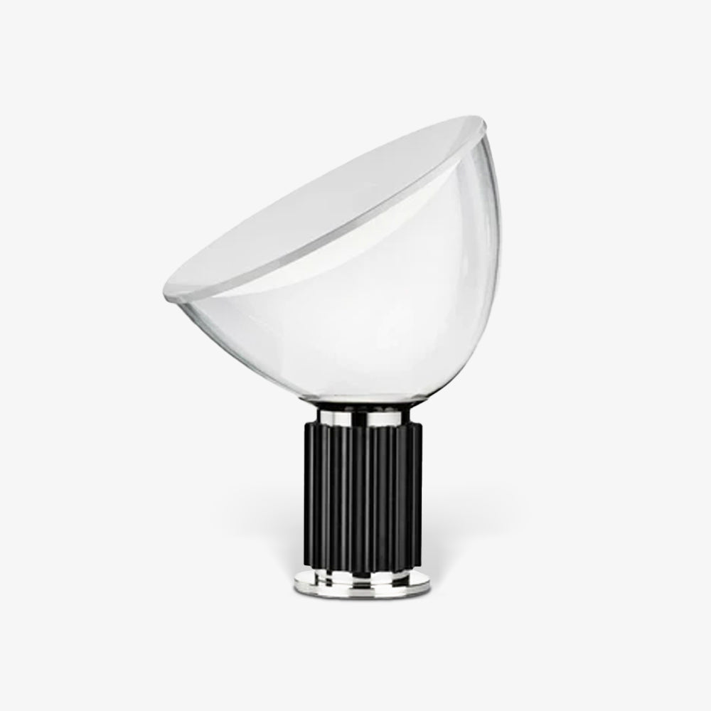 Radar Industrial Blown Glass Table Lamp with Adjustable Aluminum Reflector
