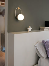 Portable LED Table Lamp with Glass Shade and Integrated Metal Handle for Indoor Use