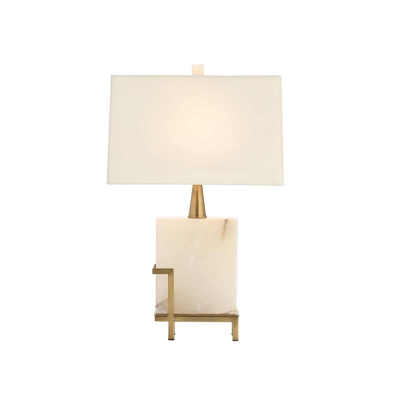 modern-brass-table-lamp-with-white-tapered-fabric-shade-and-natural-alabaster-base