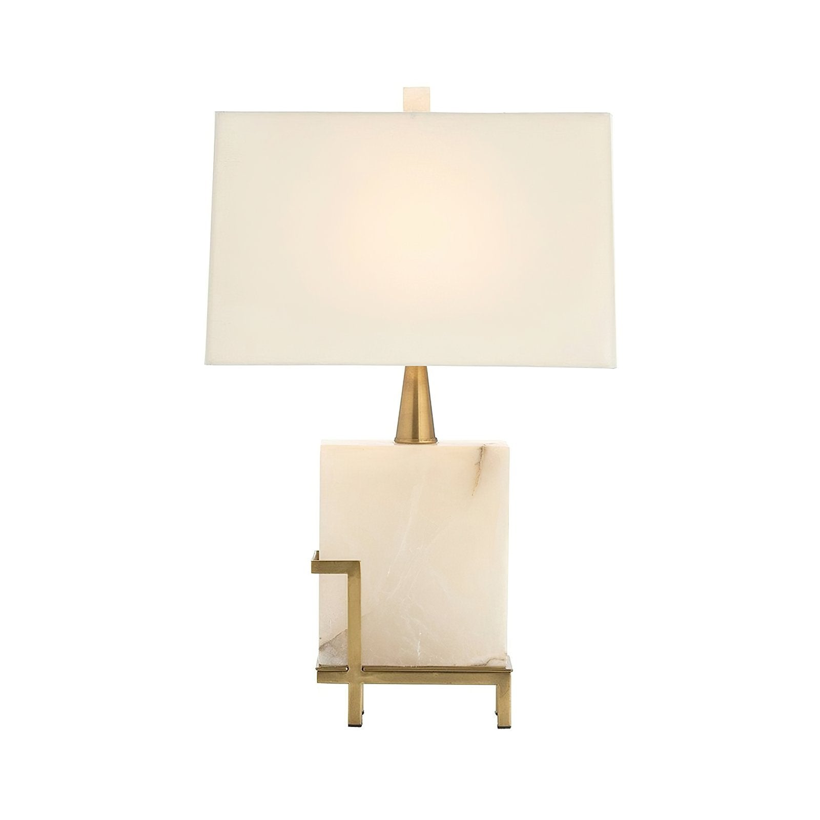 modern-brass-table-lamp-with-white-tapered-fabric-shade-and-natural-alabaster-base