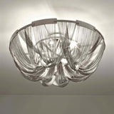 Luxury Contemporary Tassel Aluminum Chain Chandelier Modern Flush Mount Ceiling Light