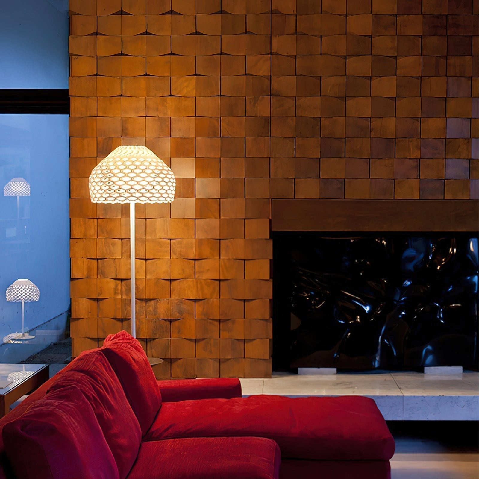 Modern Armadillo Geometric Standing Floor Lamp for Living Room and Office Decor