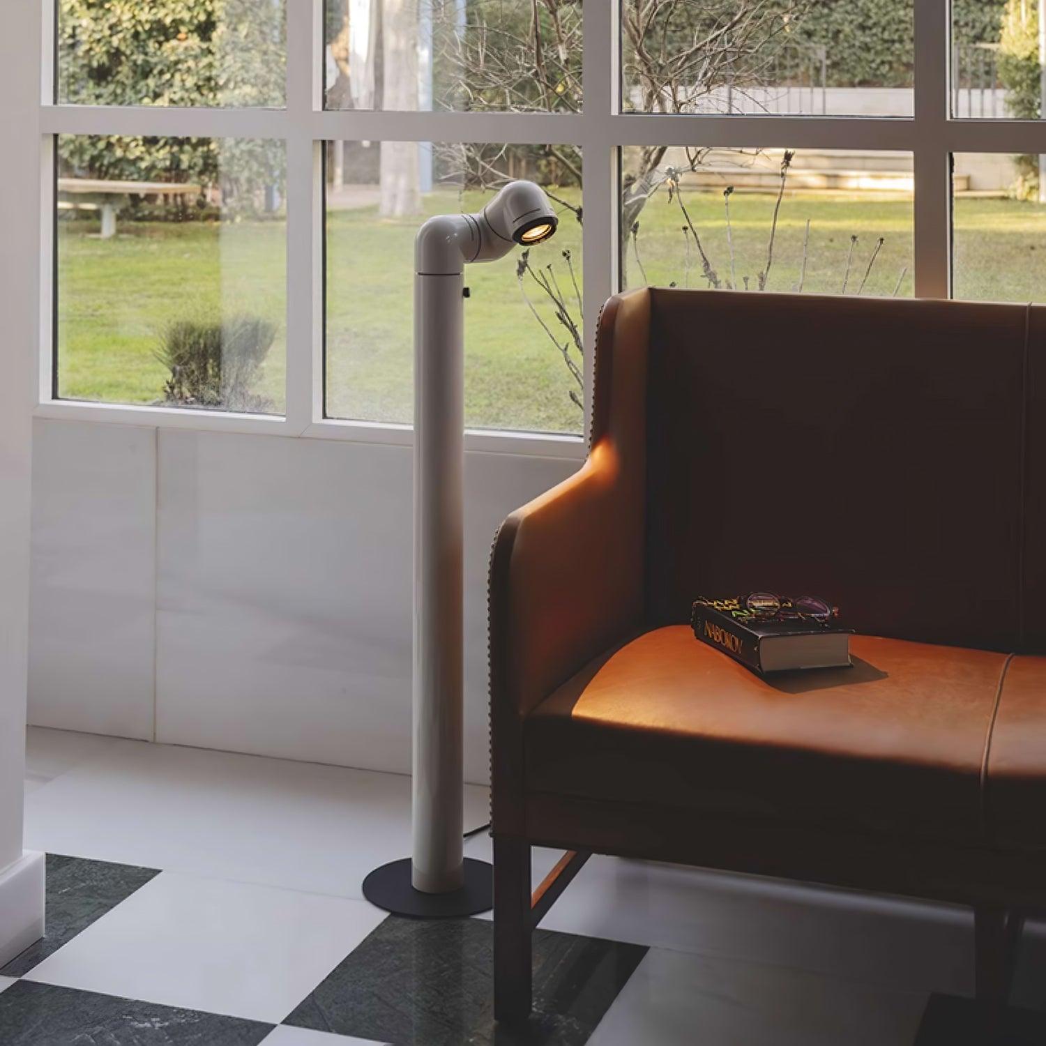 Tatu Alta Modern LED Floor Lamp with Adjustable Light Intensity and Focal Length