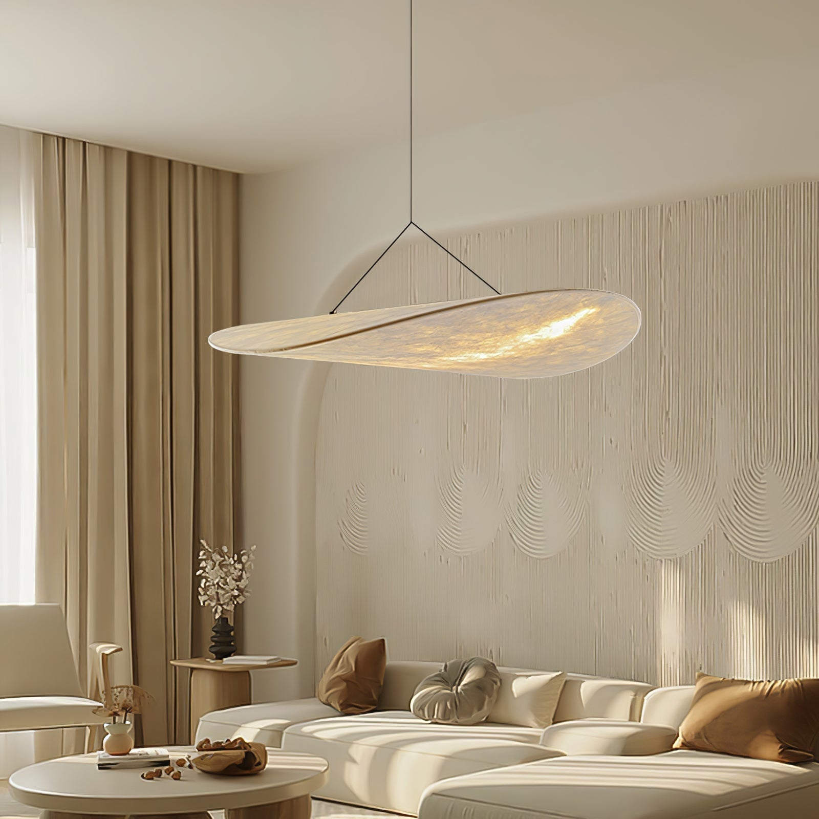 Modern Abstract Cloud Tyvek Pendant Light Sustainable LED Hanging Ceiling Luminaire