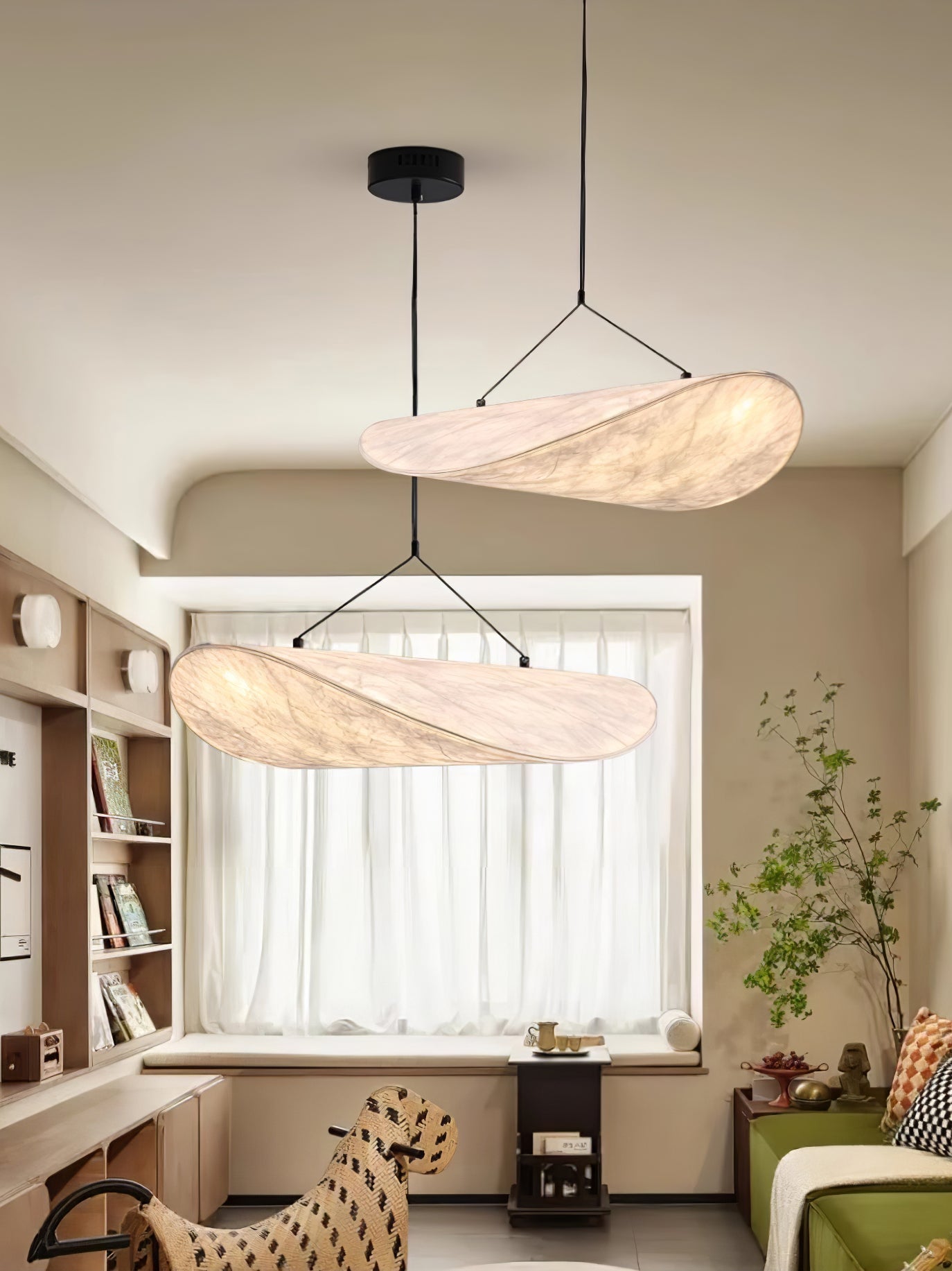 Modern Abstract Cloud Tyvek Pendant Light Sustainable LED Hanging Ceiling Luminaire