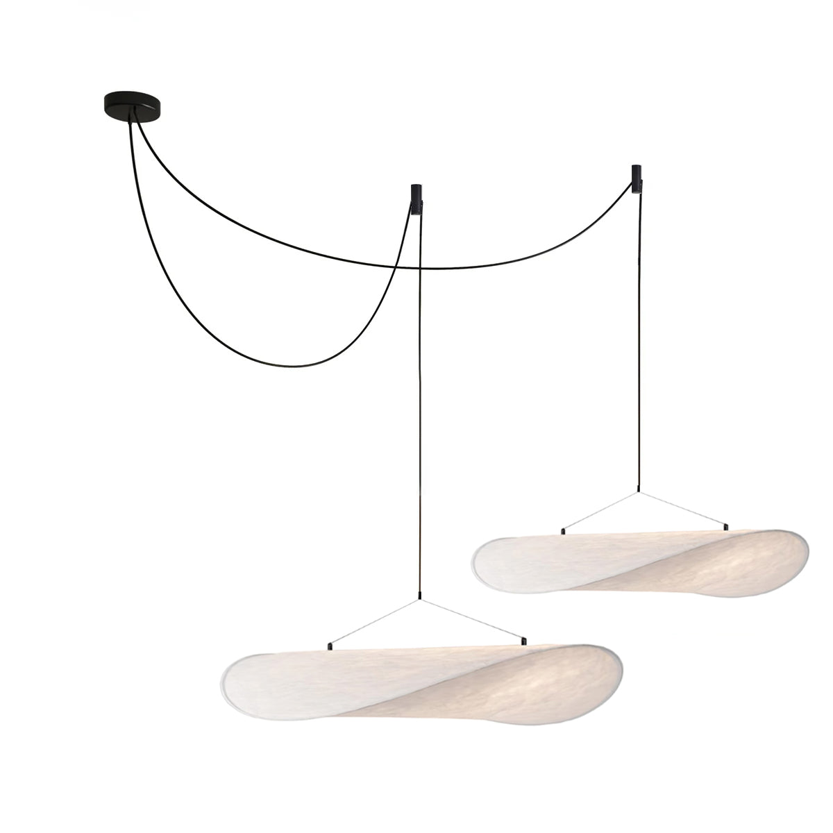 Modern Abstract Cloud Tyvek Pendant Light Sustainable LED Hanging Ceiling Luminaire