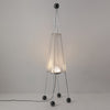 Tent Geometric Acrylic Floor Lamp Modern Stainless Steel Standing Light with 3 Color LED
