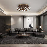 Tentacle Modern Wood LED Ceiling Lamp Multi Arm Integrated Flush Mount Lighting