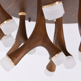 Tentacle Modern Wood LED Ceiling Lamp Multi Arm Integrated Flush Mount Lighting