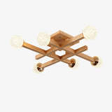 modern-tetrix-wood-flush-mount-ceiling-light-with-white-glass-shades-for-living-room-bedroom