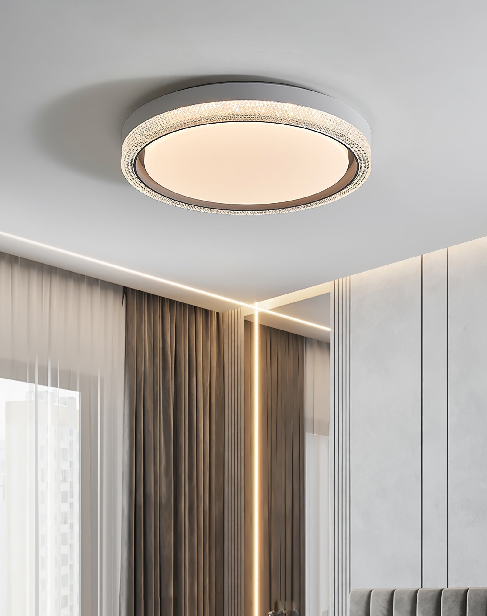 Modern Thin Round LED Flush Mount Ceiling Lamp for Contemporary Home Lighting