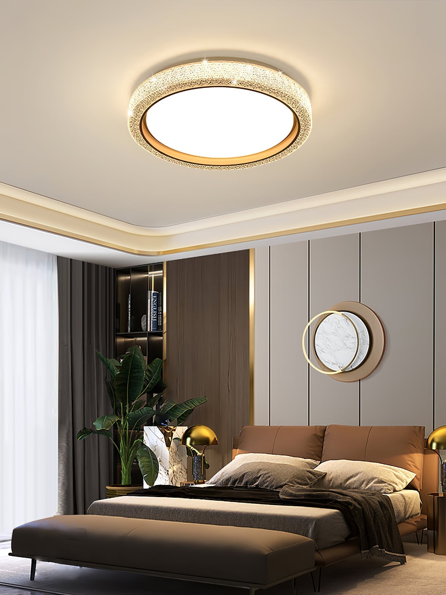 Modern Thin Round LED Flush Mount Ceiling Lamp for Contemporary Home Lighting