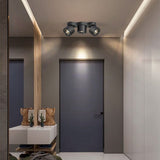 Modern Three Head Rotating Folding LED Flush Mount Ceiling Lamp for Indoor Lighting