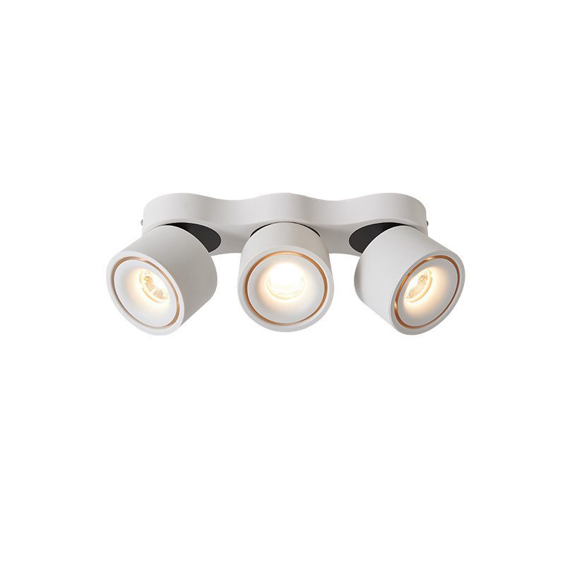 Modern Three Head Rotating Folding LED Flush Mount Ceiling Lamp for Indoor Lighting