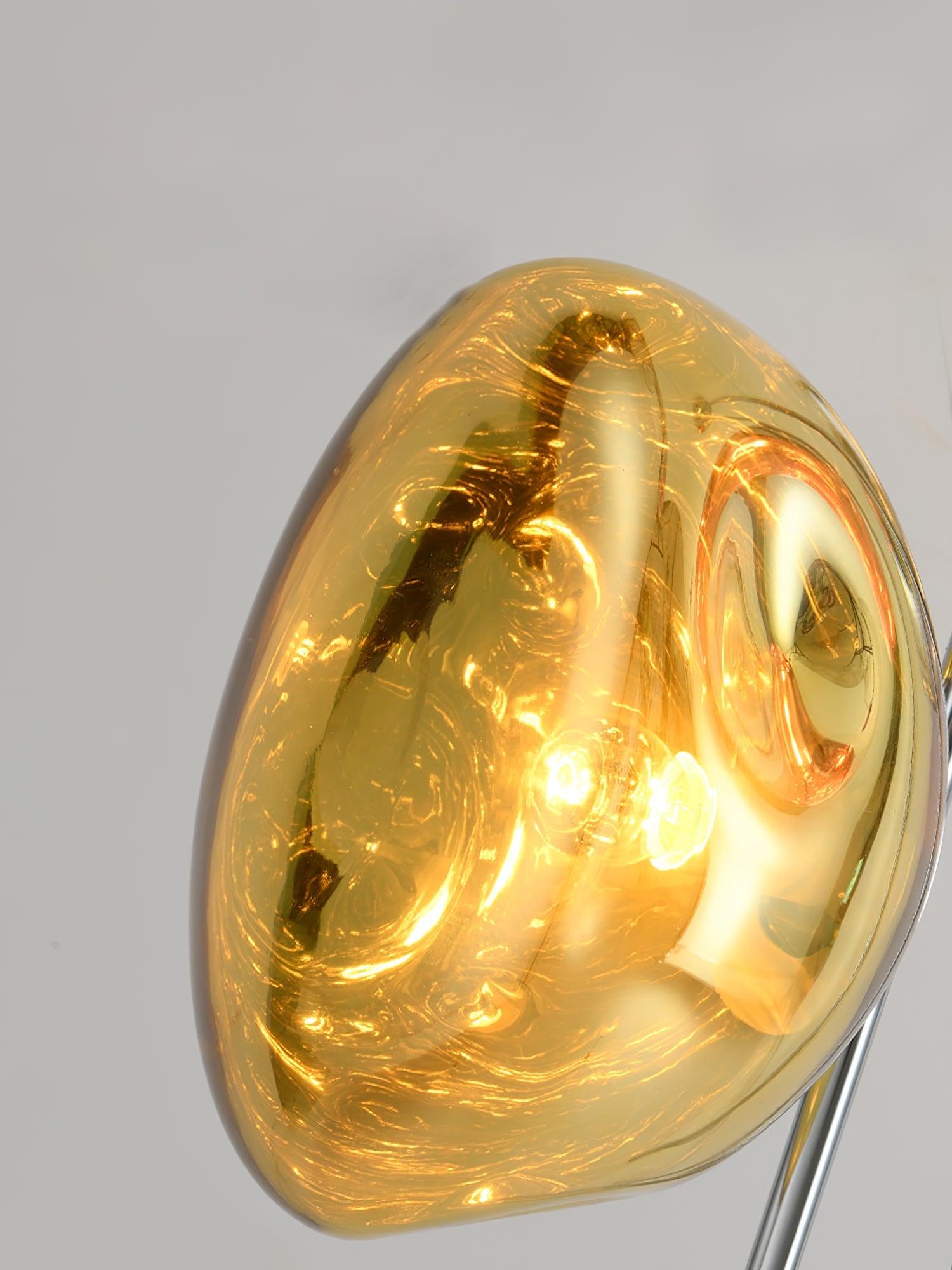 Modern Trio Lava Glass Standing Lamp with Three Chrome Orbs for Ambient Home Lighting