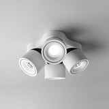 Adjustable Rotating Three Head LED Spotlight Flush Mount Ceiling Fixture for Accent Lighting