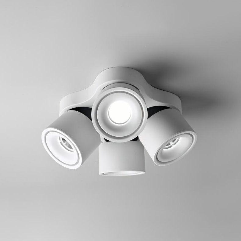 Adjustable Rotating Three Head LED Spotlight Flush Mount Ceiling Fixture for Accent Lighting