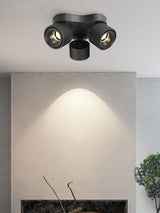Adjustable Rotating Three Head LED Spotlight Flush Mount Ceiling Fixture for Accent Lighting