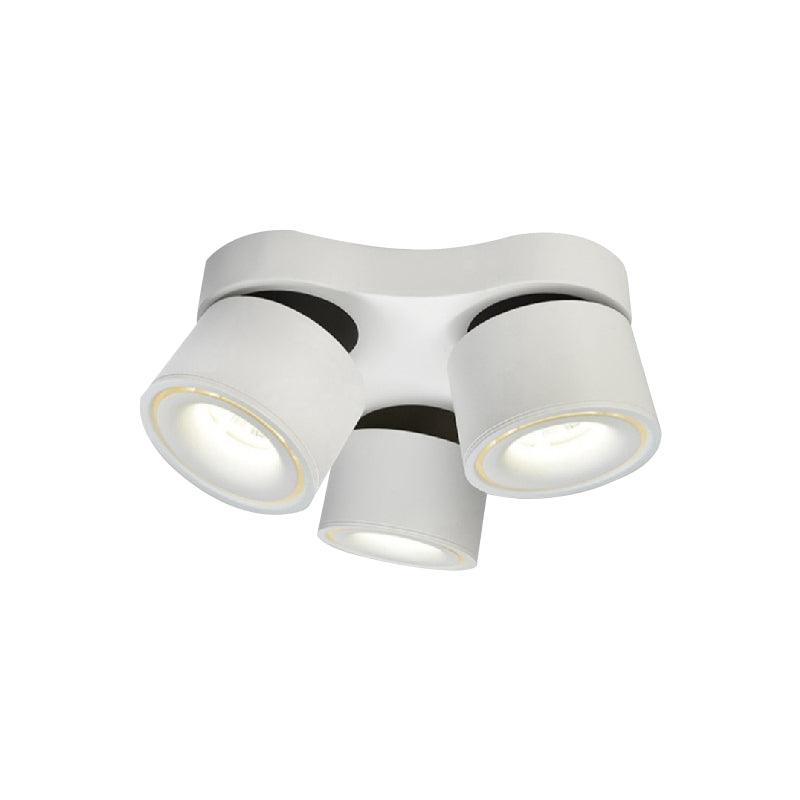Adjustable Rotating Three Head LED Spotlight Flush Mount Ceiling Fixture for Accent Lighting