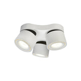 Adjustable Rotating Three Head LED Spotlight Flush Mount Ceiling Fixture for Accent Lighting