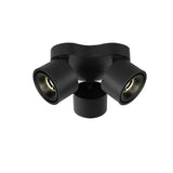 Adjustable Rotating Three Head LED Spotlight Flush Mount Ceiling Fixture for Accent Lighting